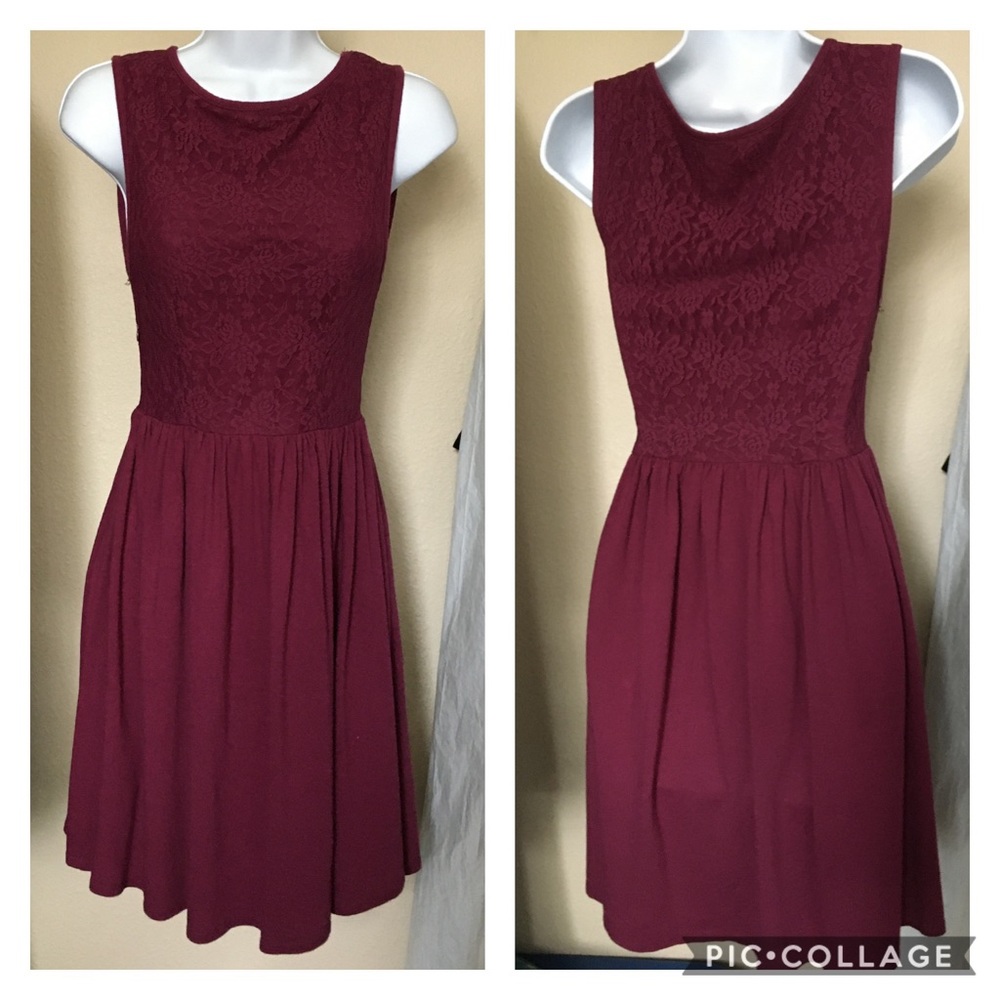 5 for $20 Burgundy lace dress